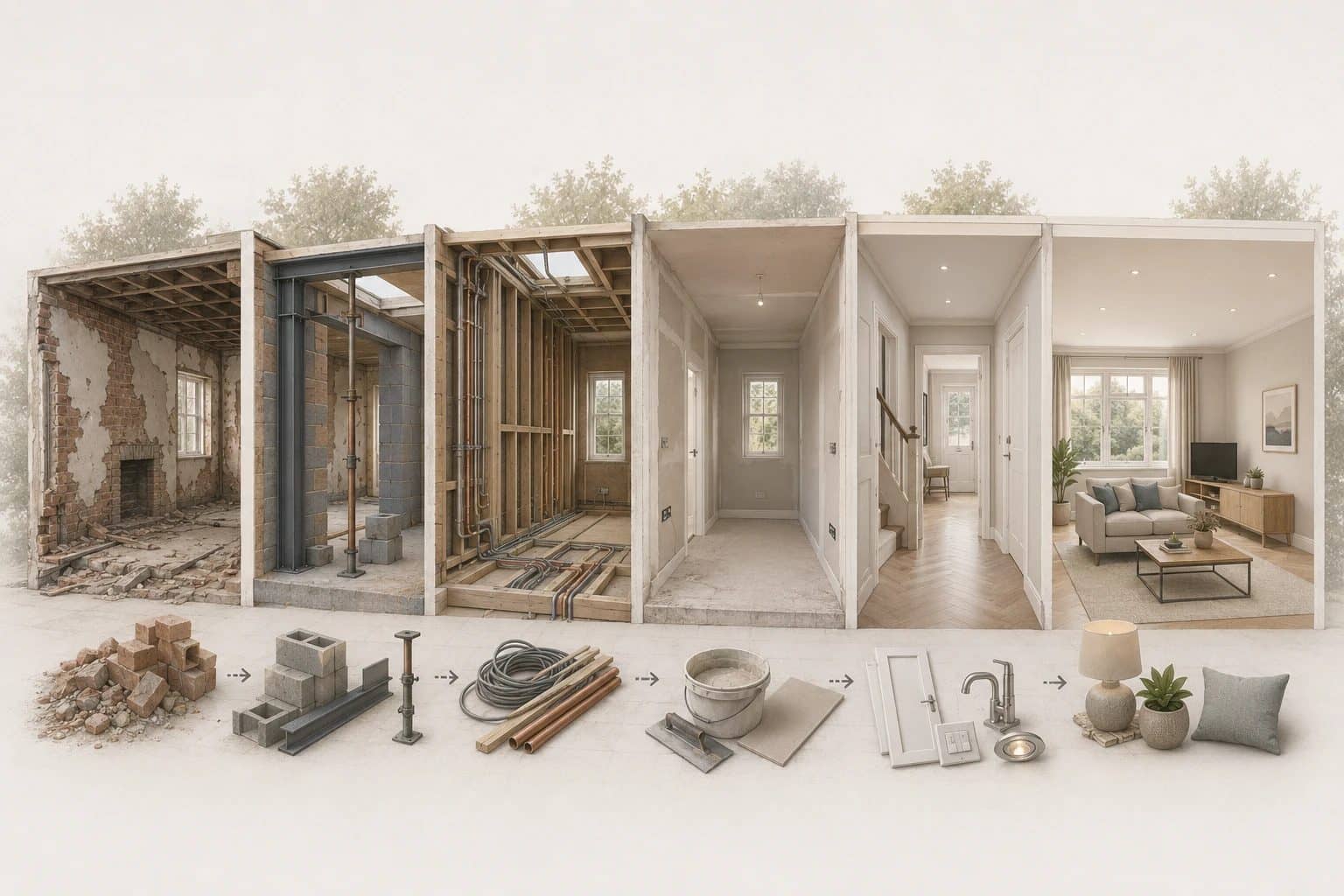 Why sequence matters more than spec on a whole-house renovation